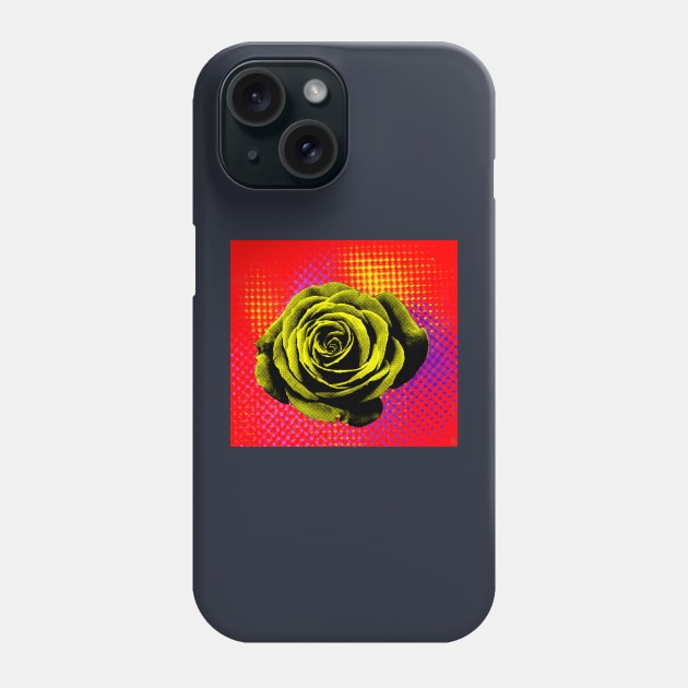 Rose, yellow, red, blue, pop art Phone Case by NYWA-ART-PROJECT