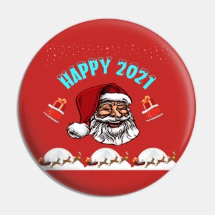 Сhristmas illustration with Santa Claus Pin