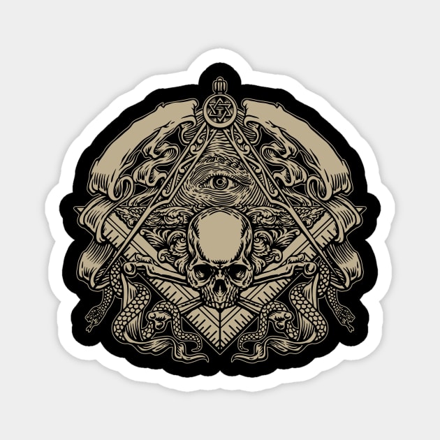 freemasonry emblem Magnet by Kaiink