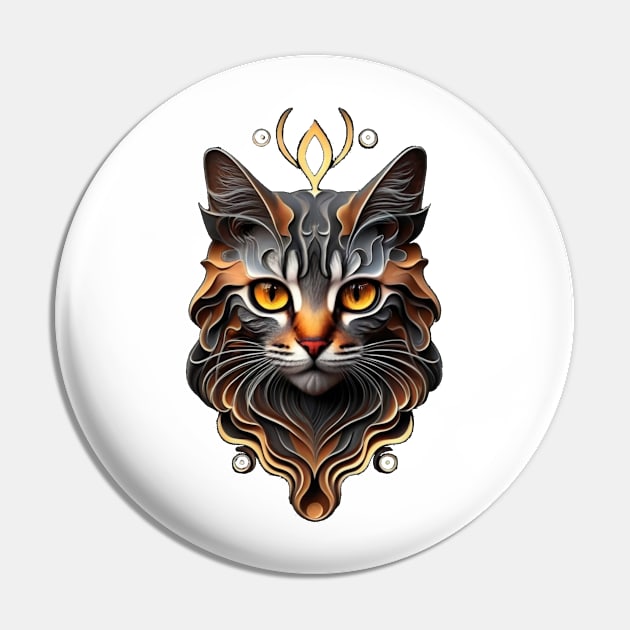 Fantasy Cat Lover Cat Owner Cat Mum Cat Dad Lover of Cats Loves Cats Fantasy Art Pin by DeanWardDesigns