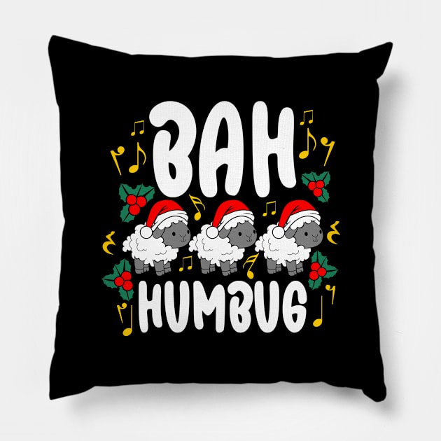 Bah Humbug Christmas Pillow by Chiko&Molly