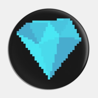 Blue Topaz Pixel Art Pin