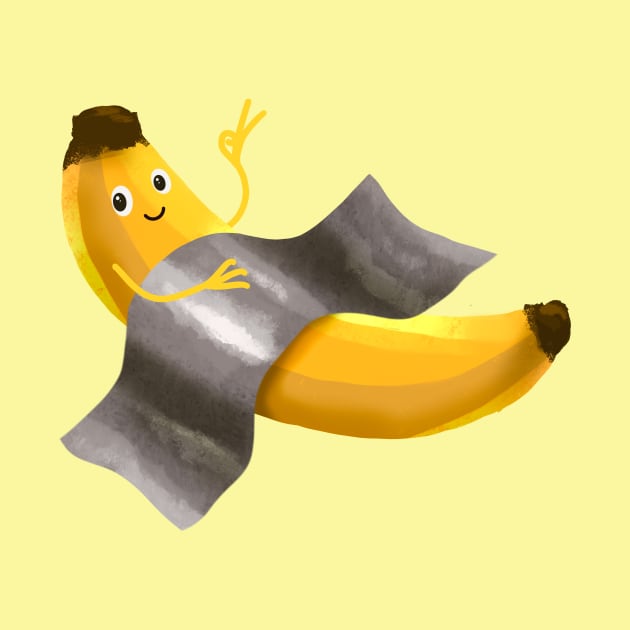 Duct tape relaxing banana by Hameo Art