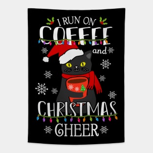 I Run on Coffee and Christmas Cheer Tapestry