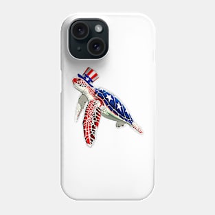 Sea Turtles 4th Of July American USA Flag Patriotic Phone Case