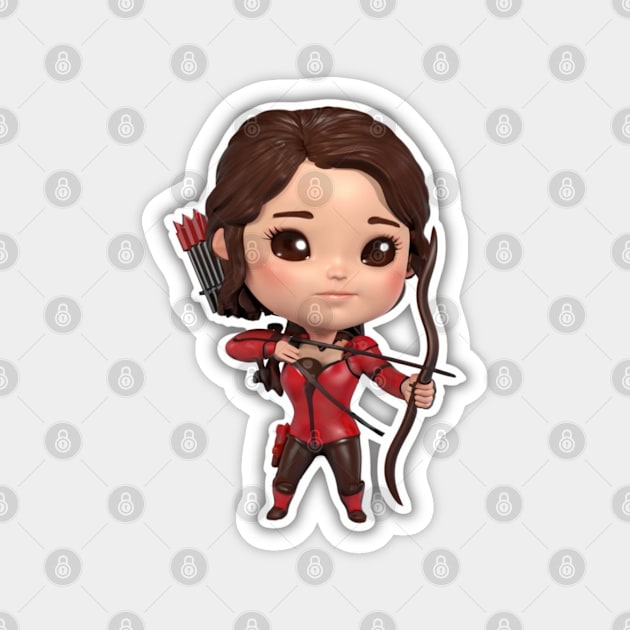 Young Katniss Everdeen Magnet by FreeSoulLab