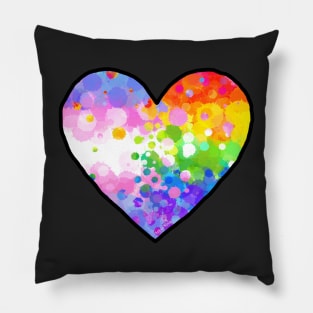 Trans/Rainbow Heart Pillow