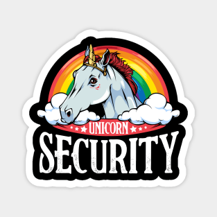 Unicorn - Funny Unicorn Security Rainbow Magnet