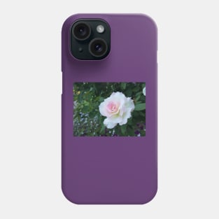Perfect White Pink Rose, photography by Immortal Peaches Phone Case