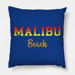 Malibu Beach Surfing Pillow