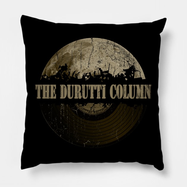 The Durutti Column moon vinyl vintage Pillow by hany moon