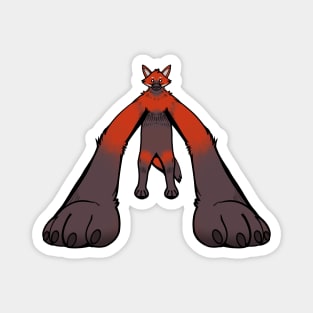 Big leg day maned wolf Magnet