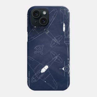 Lavochkin La7 URSS Blueprint Phone Case