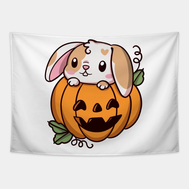 Halloween bunny Tapestry by Jurassic Ink