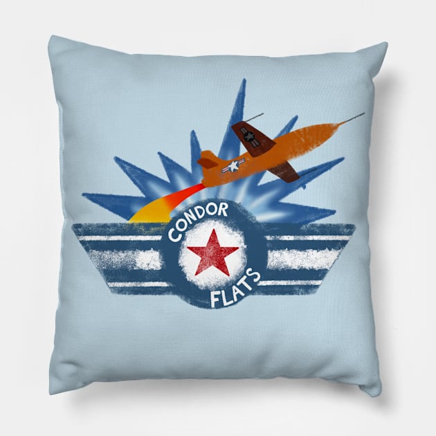 Condor Flats Logo Pillow by zipadeelady