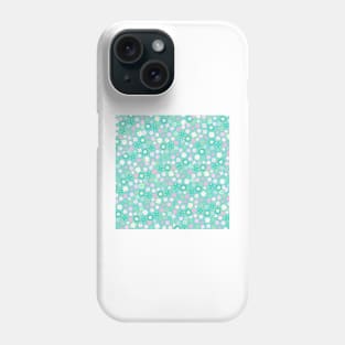 Sweet Pink White Teal  Ditsy Floral Pattern Phone Case