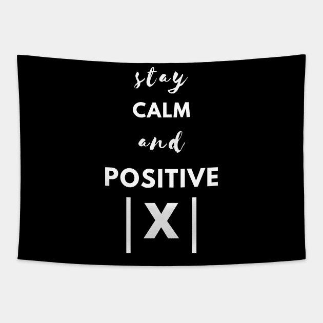 Stay Positive Math Shirt, Math Tee for Math Majors, Mathematics T-Shirt for Men and Women, Mathematics Gift for Math Genius Tapestry by flooky