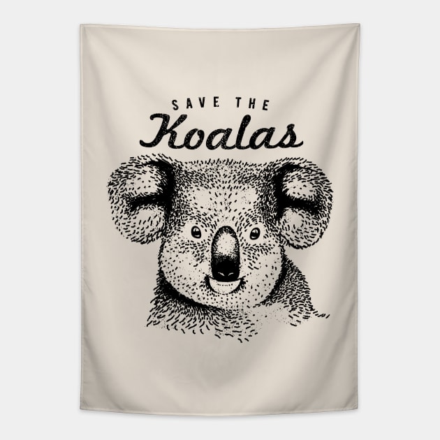 Save The Koalas - Koala Conservation Design Tapestry by bangtees