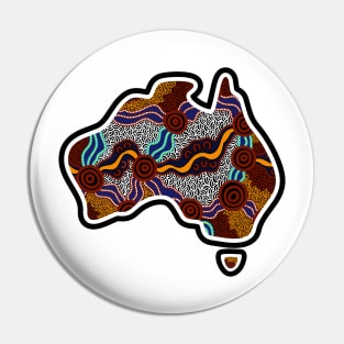 Aboriginal Map Artwork Pin