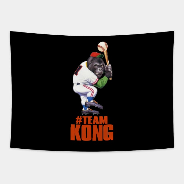 Godzilla vs Kong - Official Team Kong Baseball Tapestry by Pannolinno