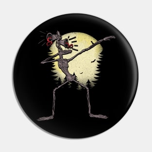 Funny dabbing Siren Head halloween meme full moon gifts Pin