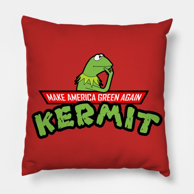 Kermit 2020 Pillow by peekxel