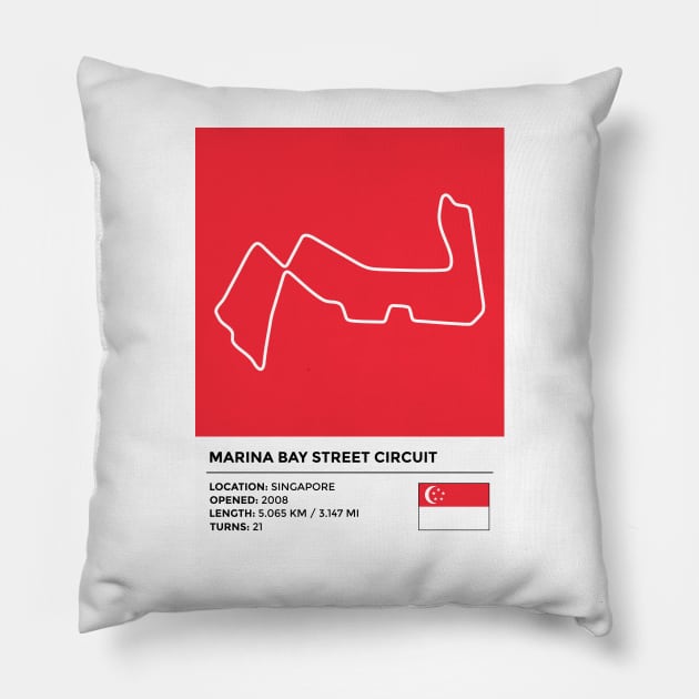 Marina Bay Street Circuit [info] Pillow by sednoid