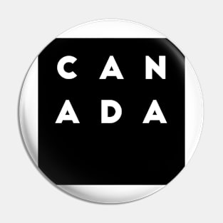 Canada | Black square letters Pin