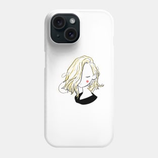 Pretty girl short hairstyles - blonde black Phone Case