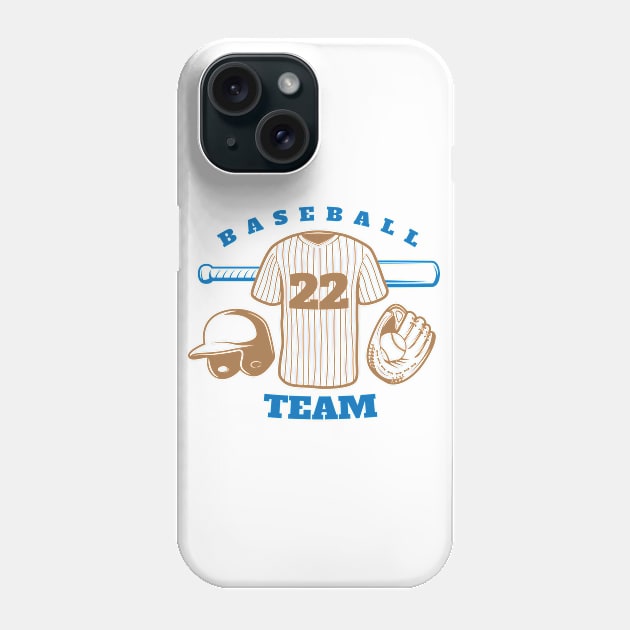 Baseball team Phone Case by gold package