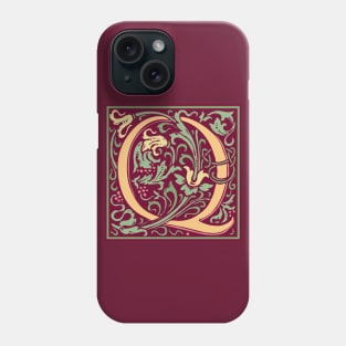 William Morris Vintage Letter Q Phone Case