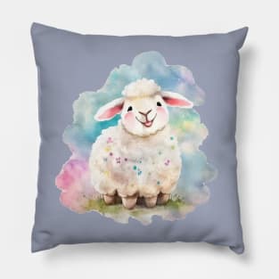 Cute lamb smiles Pillow
