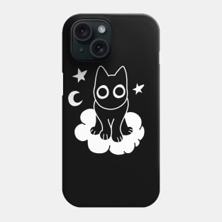 Black Cat on Cloud Phone Case