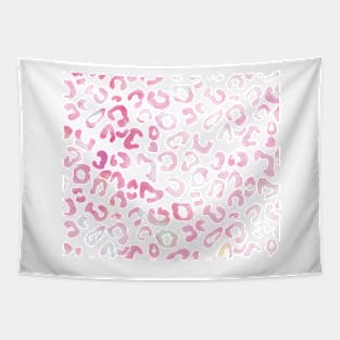 Pink rainbow leopard print Tapestry