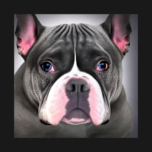 American Bully dog portrait T-Shirt