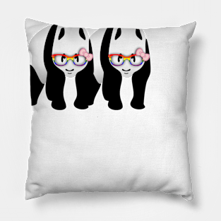 Lesbian Gay Pride Panda Bears Pillow