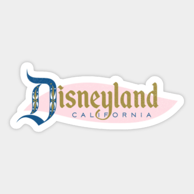 vintage disneyland logo dark shirts disneyland sticker teepublic