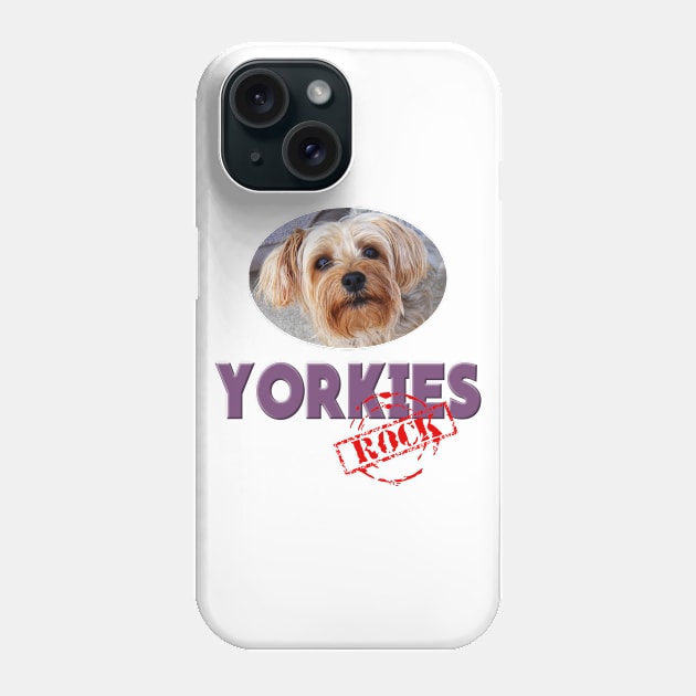 Yorkies Rock! Phone Case by Naves