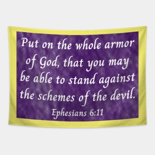 Bible Verse Ephesians 6:11 Tapestry