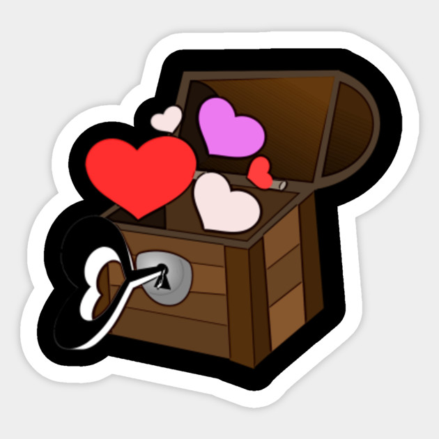 Chest Key To Love Valentines Day Hearts Romantic Couple