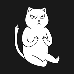 Cat middle fingers T-Shirt