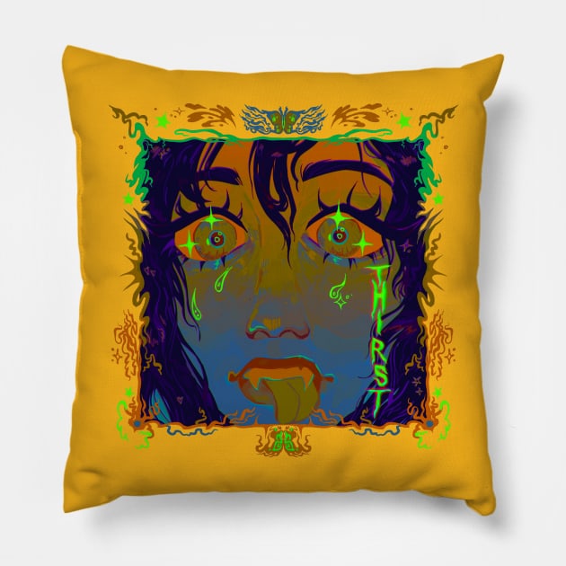 THIRST 3 Pillow by snowpiart