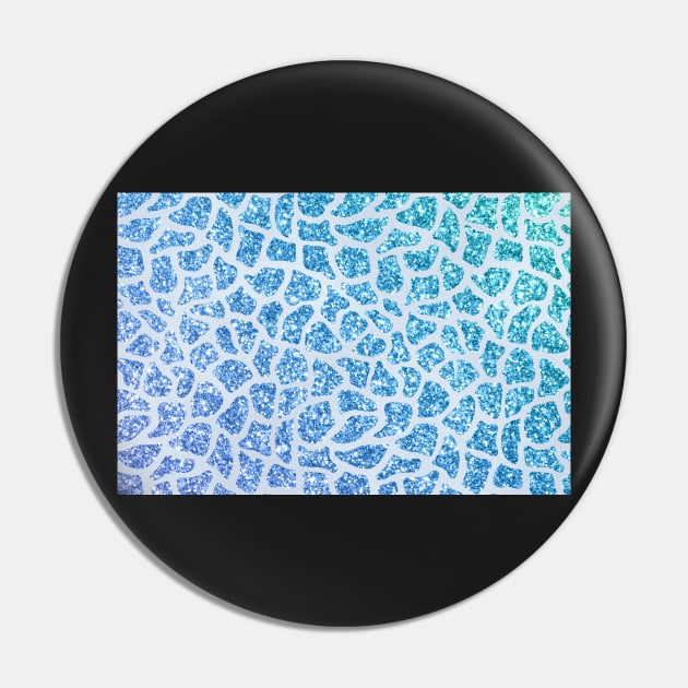 Blue shinny glitter Pin by Dawaly