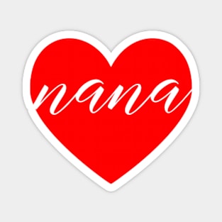 Nana Script Heart Magnet
