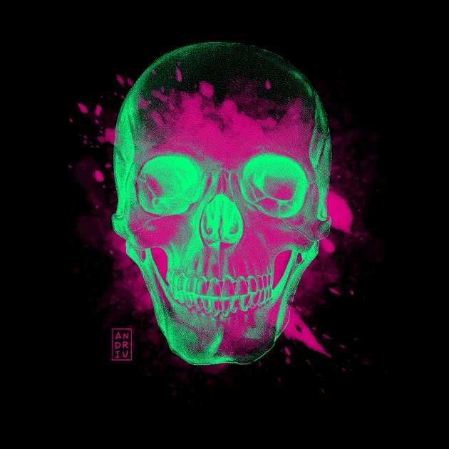 Neon Skull by Andriu