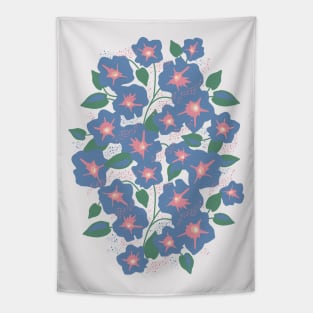 Blue-pink bindweed flowers Tapestry