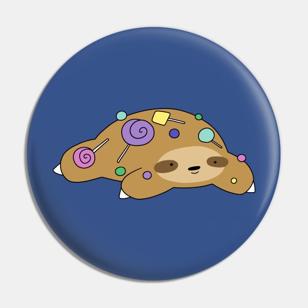 Candy Sloth Pin by saradaboru