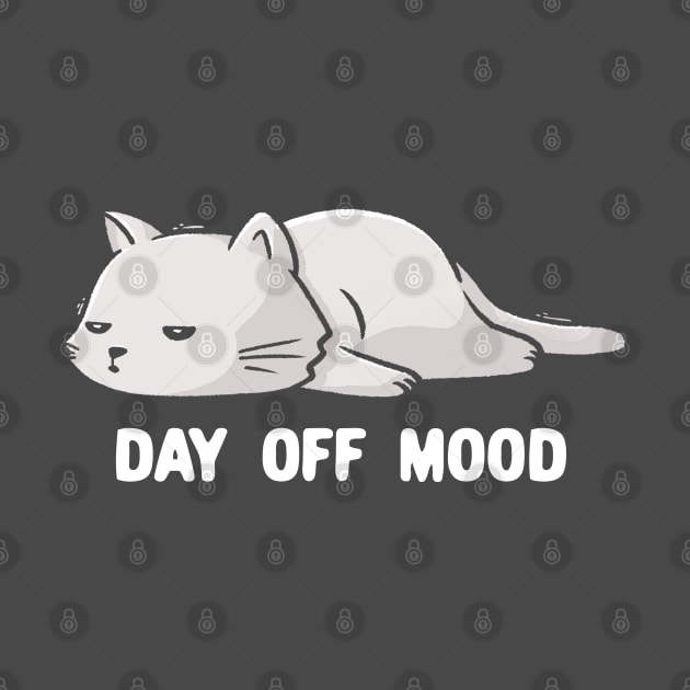 Day Off Mood Cute Lazy Cat Gift by eduely