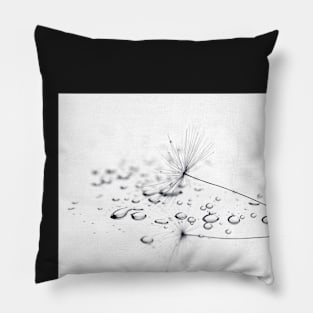 Dandelion Seed - Black & White Pillow