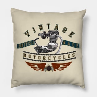 British Made Motorcycles Pillow